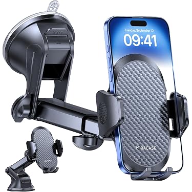 Support Téléphone Voiture Magnétique Et Ventouse - Rotation 360°, Fixation Forte | Pour IPhone 12-16, Android, Surfaces Lisses - 6