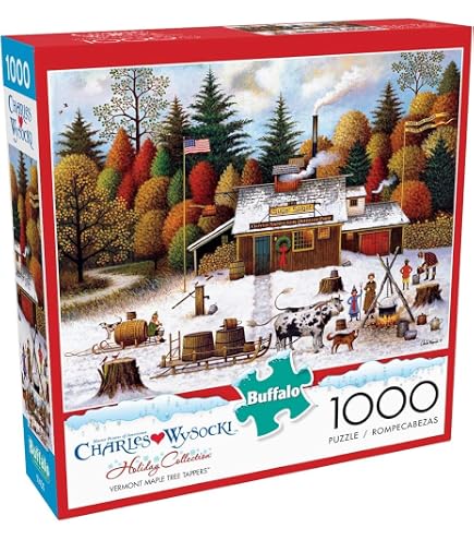 Buffalo Games Puzzle 'Fire!' Von Charles Wysocki – 1000 Teile, Motiv: Nostalgische Feuerwehr, Fertig 26,75 X 19,75 Cm