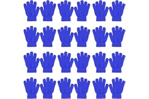 QKURT 12 Pezzi Guanti Inverno,Guanti a dita Intere Guanti Bambina Inverno Guanti da Ragazzo