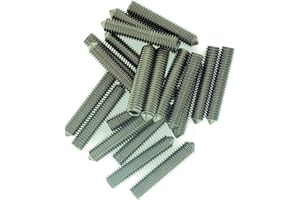 SINGULARITY SUPPLIES M6 (6mm x 10mm) Hex Socket Grub Screw (Cone Point) - Stainless Steel (A2) (Pack of 20)