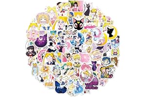 TRUSTKK 100 pegatinas de Sailor Moon, resistentes al agua para decoración de bricolaje, calcomanías estilo graffiti para coche, moto, portátil, bicicleta, monopatín, snowboard, equipaje, MacBook iPad y más