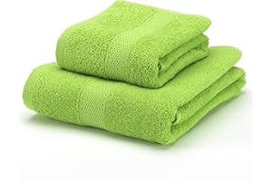 Boncasa - Juego de Toallas - 100% Algodón Peinado (no regenerado) - Calidad Ring Spun - Tacto Suave - 450 gr/m2 (Verde Claro, Set 2 Piezas)