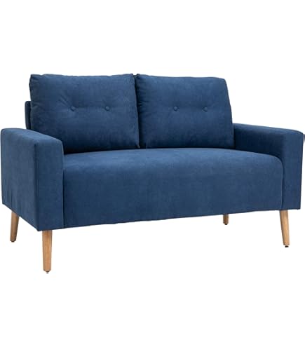 Divano A 2 Posti VidaXL In Tessuto Blu - Comodo, Con Cuscini Rimovibili, Per Salotto O Ufficio - Foto 6