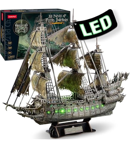 SHOYDID 3D Holzpuzzle 'Black Pearl' – Modellbausatz Im Maßstab 1/50, 80x15x66 Cm, Für Erwachsene