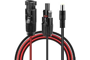 HELPERS LAB DC7909 8mm Cavo necessario per caricare il Bluetti/Jackery/Goal Zero/Yeti ecc Si collega al pannello solare e permette di ricaricare il Stazione Elettrica Portatile