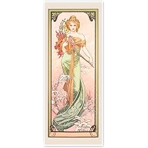 Photophore Alfons Mucha : Les 4 saisons : Printemps