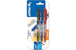 Pilot Frixion - Rotulador de bola con tinta borrable (3 unidades), varios , color es