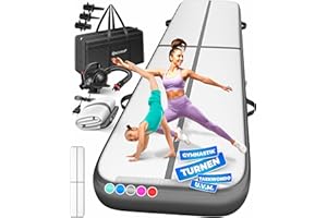 KESSER® Tapis de Gymnastique | Tapis de Fitness Gonflable Airtrack | Tapis de Gymnastique 3/4/5/6 m | Sac de Transport et Batterie électrique