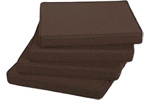 Gutekissen® poduszka na krzesła/ławki do domu i ogrodu poduszka na siedzisko poduszka ogrodowa poduszka na krzesło wiele kolorów FK5 (60x60, Brązowy, 4)