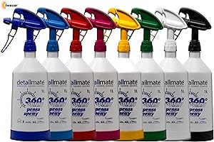 Kwazar detailmate Set made by 8 Mercury Super PRO+ 360 grados botella pulverizadora de 1 litro, doble acción gatillo