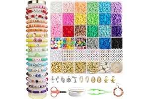 Dazhqp Bunte Perlen Für Armbänder, Armbänder Selber Machen Mit Glasperlen, Perlen Zum Auffädeln Set Für Kinder Feiertage, Geburtstage, Beads For Jewellery Making (6200)