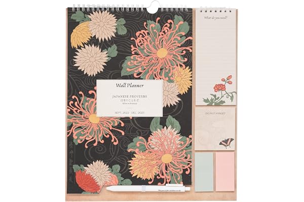 Grupo Erik - Calendrier Familial 2022/2023 Japanese Art - Planificateur Mural, Organiseur Mensuel, Planner 2022 2023, Montly Planner