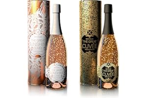 ‎MICHI PALMA Michi Palma | 2er-Set The Great Sunshine Cuvée & The Great Cuvée (2 x 0.75 l) | Mit 23 Karat reinem Blattgold und edler Geschenkverpackung | Goldene Geschenkidee