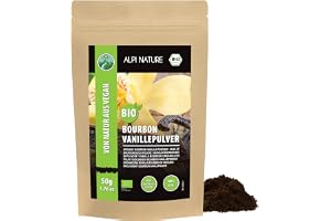 Alpi Nature Bourbon vaniljpulver, BIO 50 g, bourbon vaniljskott malda