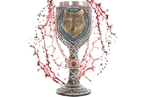 mtb more energy Calice White Wolve - Lupo Bianco sotto Il Cielo Stellato - Decorazione Medievale Fantasy