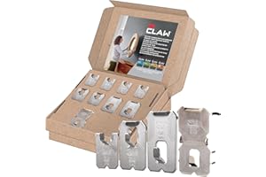 3M CLAW Crochets Pour Accrocher des Tableaux Sur des Murs en Plâtre, Lot de 9 - Fixation d'objets Lourds sans Outil (Tableaux, Miroirs, Déco Intérieure) - Supporte jusqu'à 7 kg, 11 kg, 20 kg, 30 kg