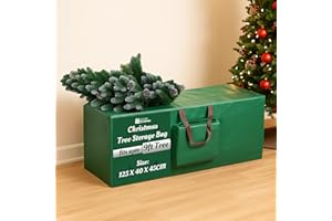 Just For Christmas Tree Storage Bag Stores 7ft/9ft – Christmas Tree Bag W/Handy Side Pocket,Tear-Proof & Waterproof Material, Sturdy Nylon Handles, Dual Zip Closure & Fits Large Trees
