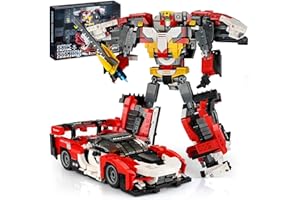 VEPOWER Technic Robot Building Kit, 2in1 STEM Racing Car Model & Transforming Robot Toys,Collectible Display Model Set, Idea for Boys & Girls Kids Aged 8-12 (1208 PCS