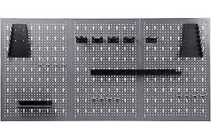 Ondis24 grandes herramientas pared 120 x 60 cm de pared con orificios 22 – Gancho piezas Surtido Taller de metal