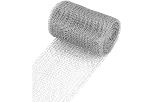 IXYDOR Maschendraht Drahtgitter Edelstahl, 12.7cm x 6m Edelstahlzaun, Edelstahlgewebe, Drahtgeflecht, Schneckenzaun Edelstahl, Edelstahlgewebe Engmaschig für Nagetierschutz, Lochfüller und DIY