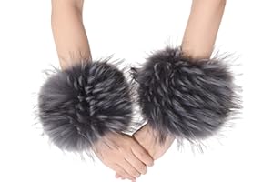 soul young Polsini da donna in finta pelliccia invernale volpe pelliccia, bracciale in pelliccia soffice