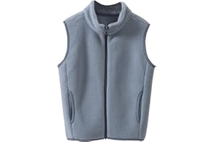 Happy Cherry - Chaleco de Vellón Polar Invierno para Niña Niño Chaqueta sin Mangas Forro Polar Fleece-Weste Infantil Chalecos Térmicos Sólidos Niños Pequeños Otoño - 104-160cm
