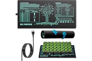 HG Power Mata grzewcza do roślin – z ochroną przed przegrzaniem, do terrarium, dla growbox, szklarni i akcesoriów do uprawy roślin, 53 x 25 cm, 55 W (bez termostatu)