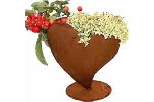 Rostikal Patine Cœur à Beflanzen, Idée Cadeau avec Coeur - Marron, 23 x 23 cm