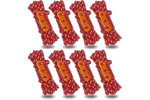 FUNYORD Odblaskowe linki napinające (8 szt. czerwone)