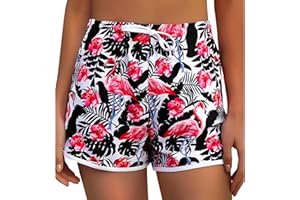 Marvmys Womens Swimming Shorts Breathable Swimwear Board Shorts Beach Trunks Quick Dry Ladies Swim Trunks with Adjustable Drawstring & Pockets