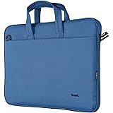 Trust Bologna Slim Eco Borsa per Laptop fino a 16", Borsa per Laptop Sostenibile in Plastica Riciclata, con Tracolla, Custodi
