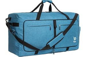 bago Holdall Bags for Men & Women - 100L Spaciously Large Holdall Bag with Shoe Compartment - Travel The World in Style & Convenience - Durable, Lightweight & Foldable Duffle Bag (SnowBlue)