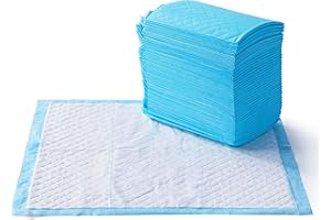 Amazon Basics Almohadillas de adiestramiento de perros y cachorros, muy resistentes, a prueba de fugas con superficie de secado rápido, regular, 80 unidades, Azul, Blanco