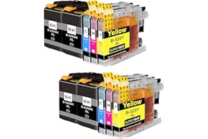 Supply Guy 10 kartridże kompatybilne z Brother LC-529 LC-525 DCP-J100 DCP-J100 Series DCP-J105 MFC-J200