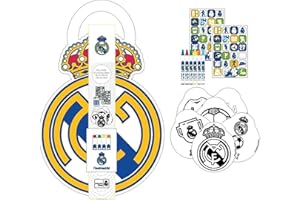 CERDÁ LIFE'S LITTLE MOMENTS Álbum de Actividades Coloreable Real Madrid – Libro para Niños con Stickers, Pinturas y Hojas para Colorear Temática del Real Madrid, Ideal para Pequeños Fans del Fútbol y las Manualidades