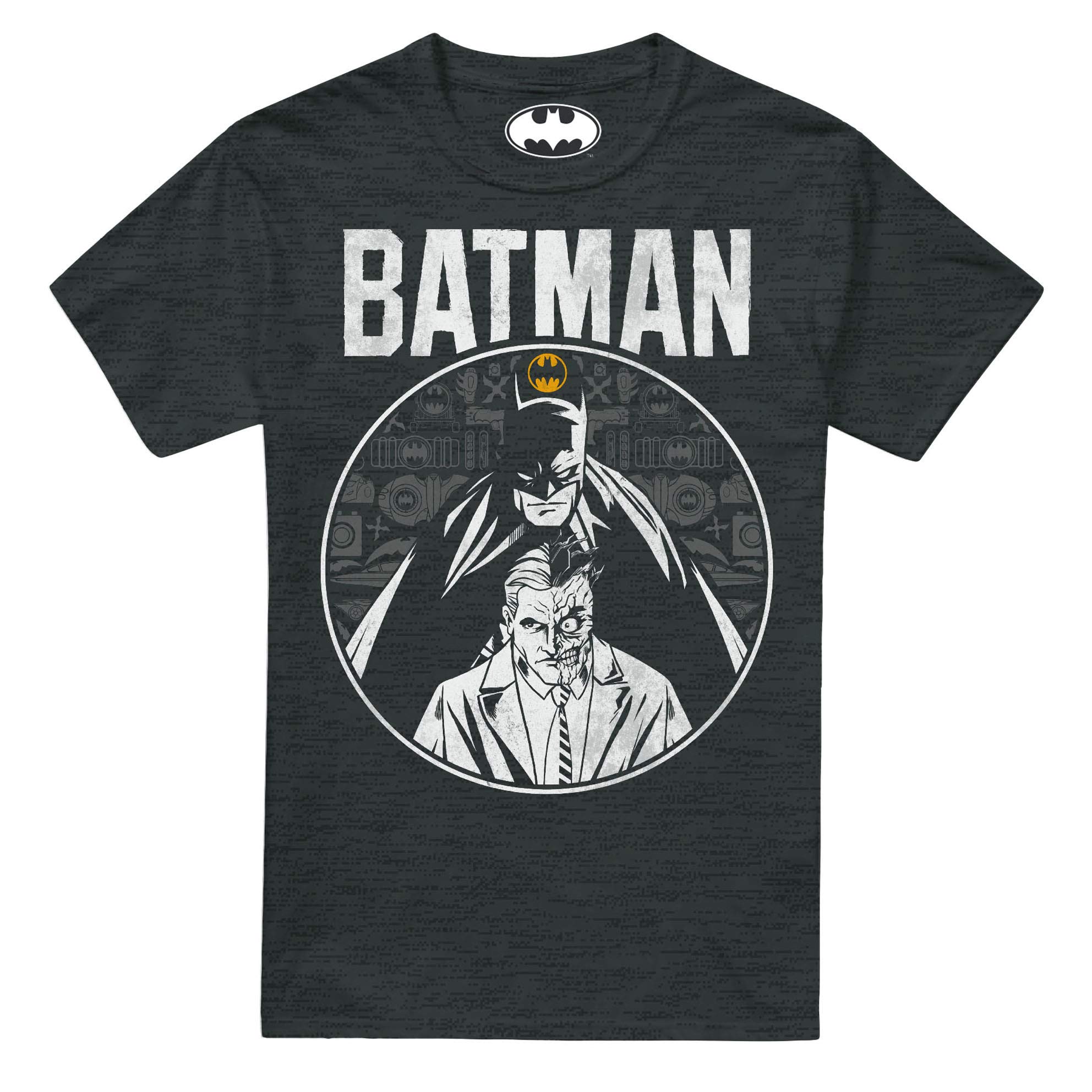 DC-Comics-Herren-T-Shirt-Batman-Shadows-Grey-Dark-Heather-Dkh-L