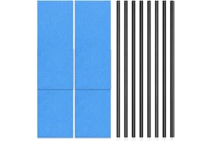 lasuroa 8uds Kit Reparacion Snowboard, 6mm Palo Reparación de Esqui con Papel de Lija de 4 Estructuras Kit de Mantenimiento Esquí para Proteger Esquís y Snowboard(Negro)