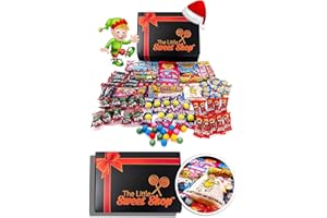 The Little Sweet Shop Classic Bubble Gum Sweets 1.2KG(approximately) Christmas Hamper - Premium Gift Box including an assortment of Iconic British Retro Bubble Gum Sweets.