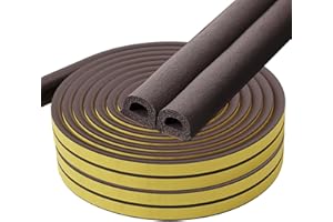 DESDIRA 10M Bande de Joint Porte D-Profil, 9mm(L) X 6mm(H) Bande de Joint d'Étanchéité en Caoutchouc, Calfeutrage Fenetre pour Preuve de Collision, Anti-Froid, Antichoc|Brun
