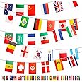 50m World Flags Bunting - 200 Countries, International Party Decorations for Bar, Outdoor, Garden, Banner