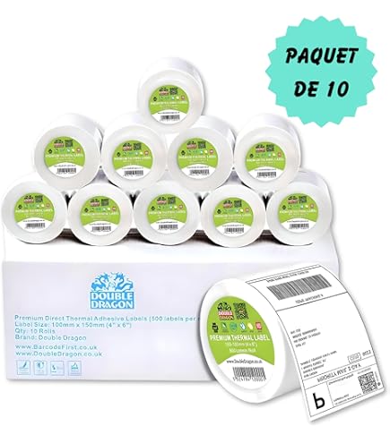 2 Compatible Rolls 52mm X 25mm White Direct Thermal Labels For Zebra GK420d GK420t GC420d GX420d GX420t GC420t GX430t GT800 LP2844 TLP 2844 Citizen - View #3