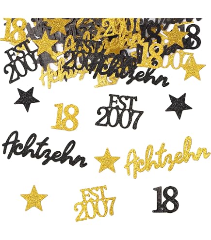 Santex Konfetti-Beutel, 6 Stück Gold Mit Glitzer, 6x5 Cm – Für 40. Geburtstag & Feiern