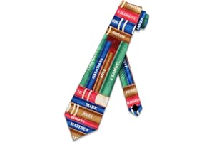 Steven Harris Books of the Bible Ties Mens Religious Necktie Christian Tie Chuck Neckties, Blue, One size