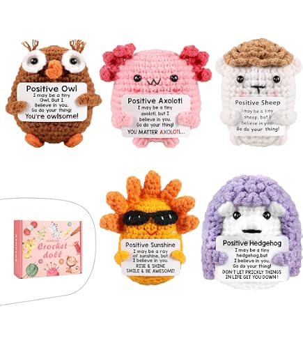 Produktbild von Emotional Support Potato Mini Lustige Positive Bunny Geschenke, Handgemachte Häkeltiere Mit Pommes Geschenk