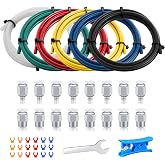 ChowThink Y&uuml;ksek Sıcaklığa Dayanıklı Premium Bowden Boru 6M TPFE Teflon T&uuml;p Y&uuml;kseltilmiş PC4-M6 ve PC4-M10 Pn&ouml;matik Bağlantı 
