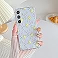 ZTOFERA Case for Samsung Galaxy A35 5G, Transparent Clear Soft TPU Case with Flower Pattern, Ultra Slim Anti-scratch Silicone Gel Protective Bumper Cover for Samsung A35 - Yellow Flower