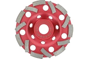 PRODIAMANT Meules boisseaux diamanté Extra Speed Béton 125 mm x 22,2 mm Plateau de ponçage pour béton Colle à carrelage et maçonnerie