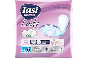 IASI Discreet Lady Damenbinden für Blasenschwäche, leicht und moderat, Größe Extra Large, 10 Stück