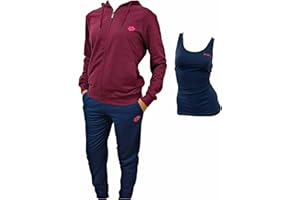 Lotto Tuta Donna in Felpa GARZATA + T-Shirt in Omaggio, Tuta Donna Invernale con Zip Intera Tuta Donna Completa