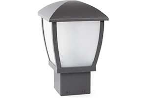 Faro Barcelona 74997 - WILMA Sobremuro, aluminio inyectado y policarbonato translucido, color gris (bombilla no incluida)